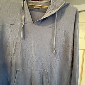 Lou & Grey Light Blue V-Neck Hoodie XL